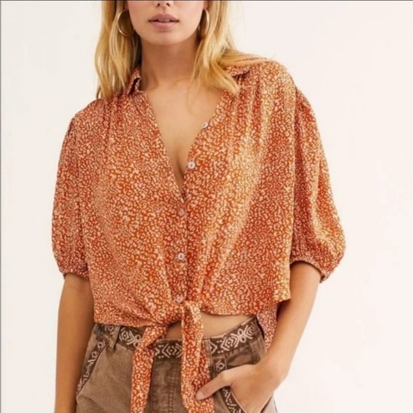 Free People Tops - Free People Celia Printed Blouse Size: XS